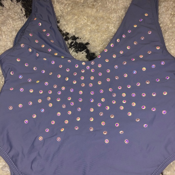 Gianni Bini One Piece Swimsuit with Pearl Accent S - Picture 3 of 5